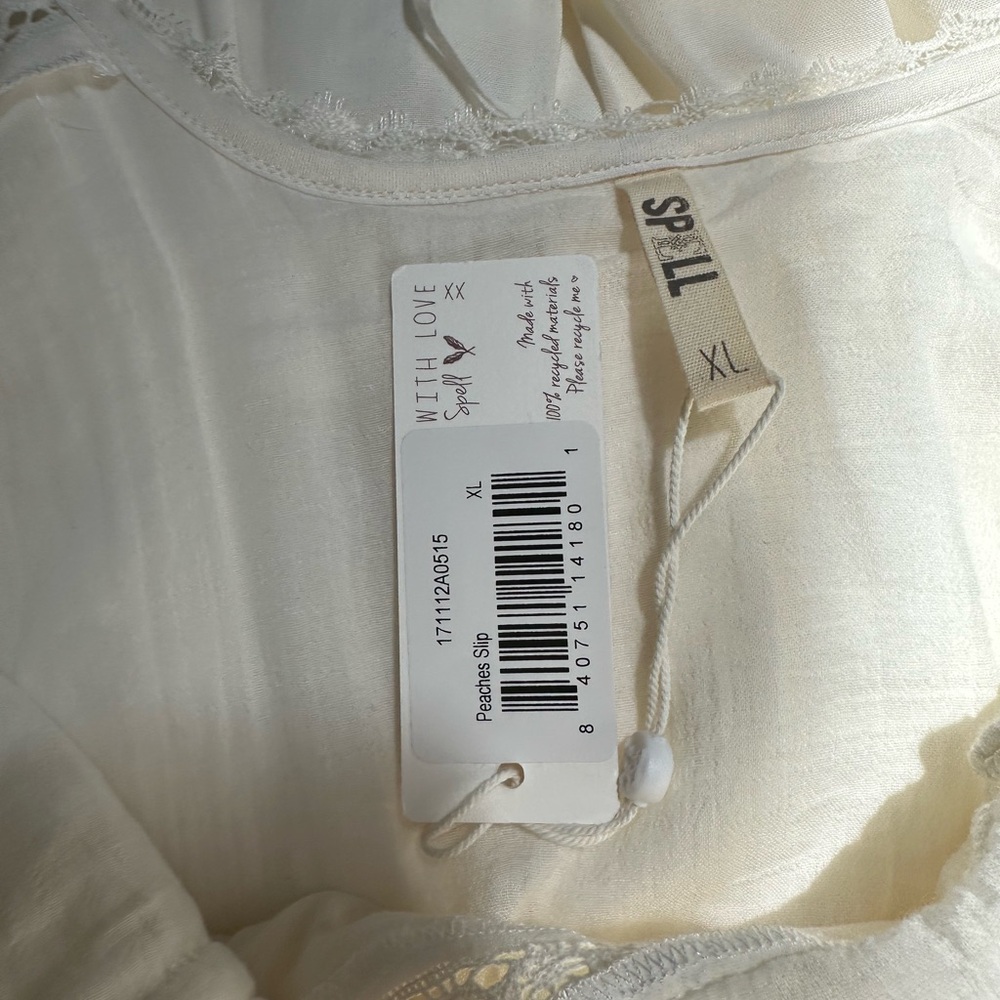 Spell Peaches Slip Dress with lace, NWT, XL - Picture 15 of 17